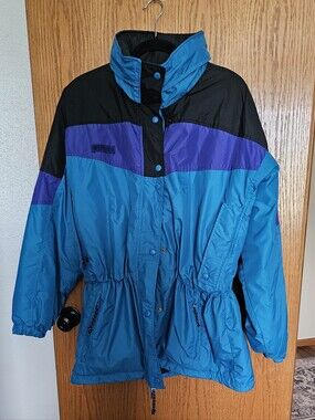 FINAL..Columbia Teal Blue, Black, Purple Ski Jacket